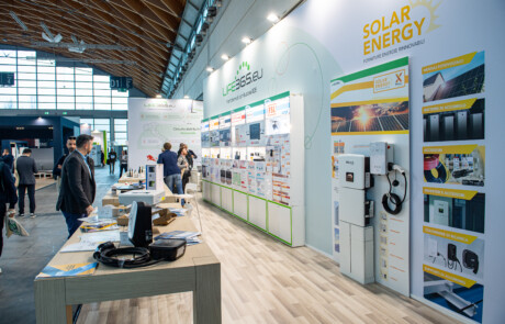 Life365 trade fair stand, on-site installation photo